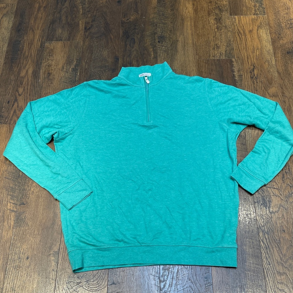 Peter Millar Green Crown Comfort Interlock Quarter-Zip